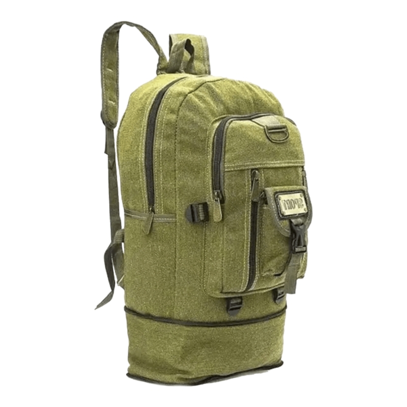 Foto 2 pulgar | Mochila De Lona Vintage Para Senderismo, Viajes Y Acampada, 50 L - Venta Internacional.