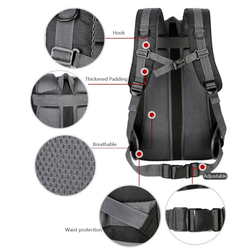 Foto 6 pulgar | Mochila Multifuncional Al Aire Libre Impermeable Para Portátil Pin - Venta Internacional.
