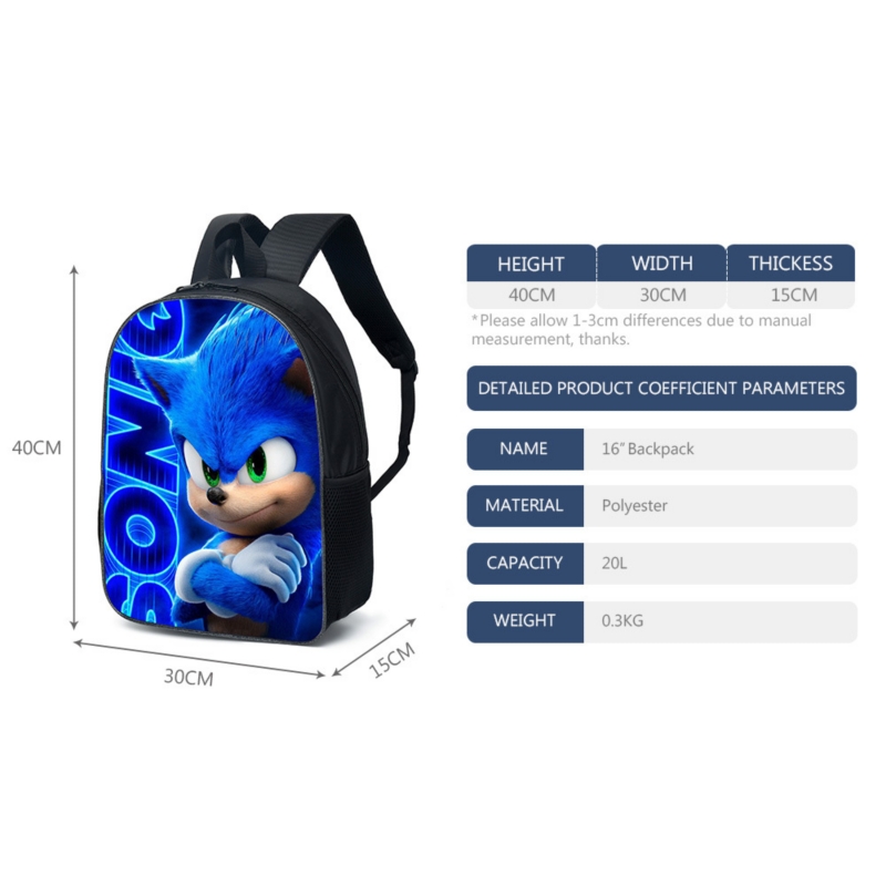 Foto 5 pulgar | Mochila Coolclub Anime Sonic Para Niños - Venta Internacional.
