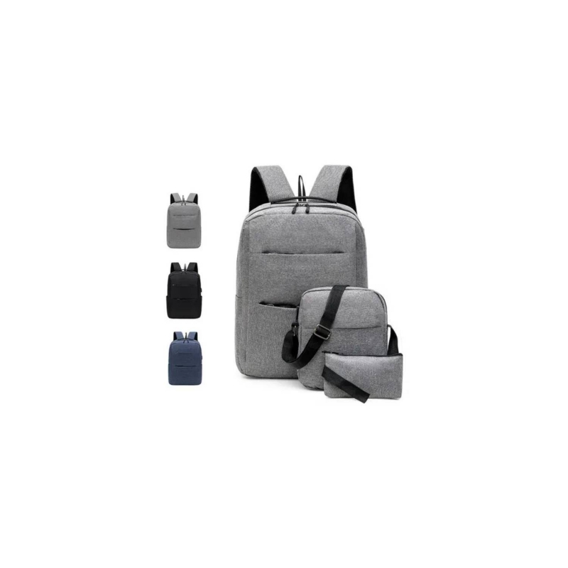 Foto 3 pulgar | Set De Mochilas Para Ordenador De 3 Piezas, Negro - Venta Internacional.