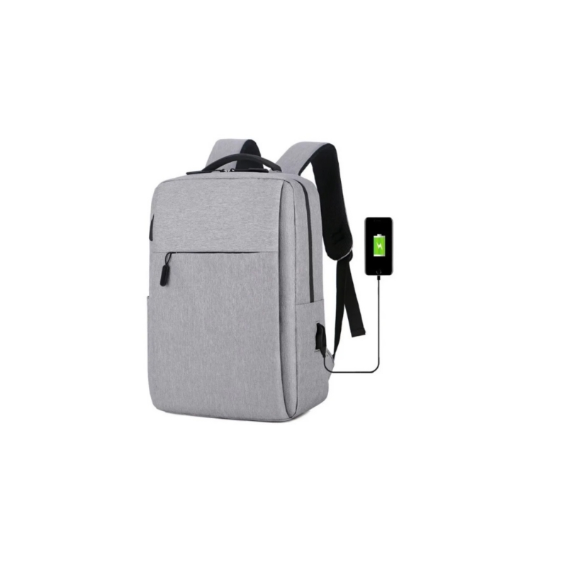 Foto 2 pulgar | Mochila Escolar Antirrobo Casual Para Portátil Gris Con Usb - Venta Internacional.