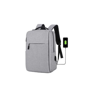 Foto 1 | Mochila Escolar Antirrobo Casual Para Portátil Gris Con Usb - Venta Internacional.