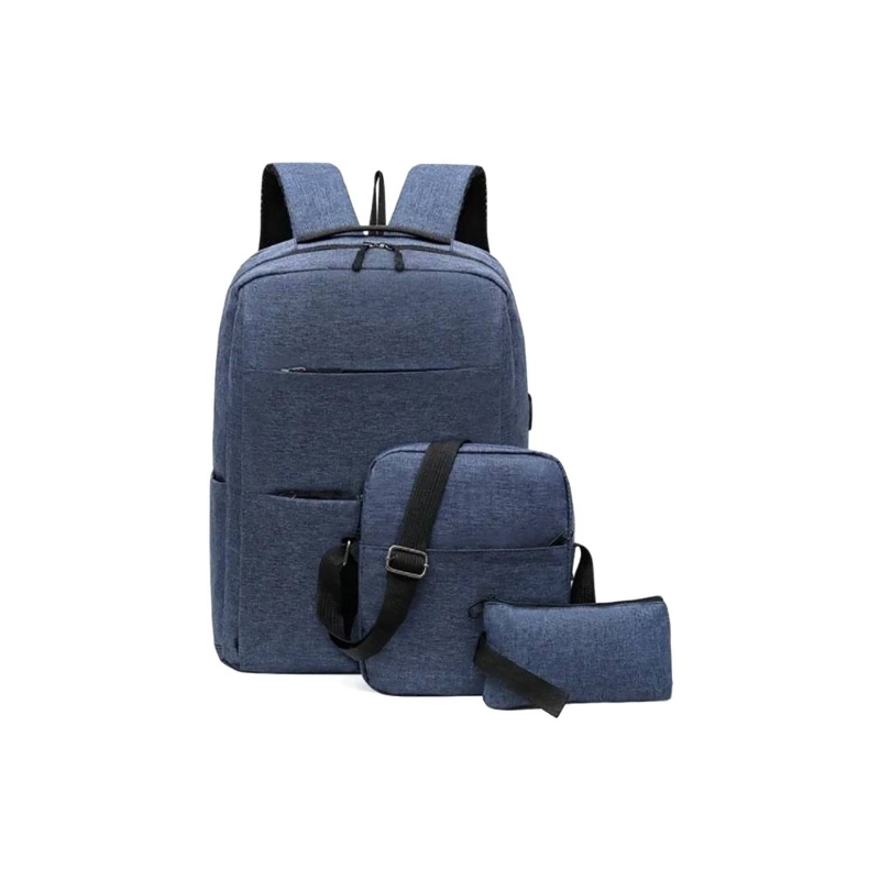 Foto 2 pulgar | Set De Mochilas Para Ordenador De 3 Piezas, Azul - Venta Internacional.