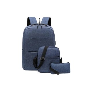 Foto 1 | Set De Mochilas Para Ordenador De 3 Piezas, Azul - Venta Internacional.