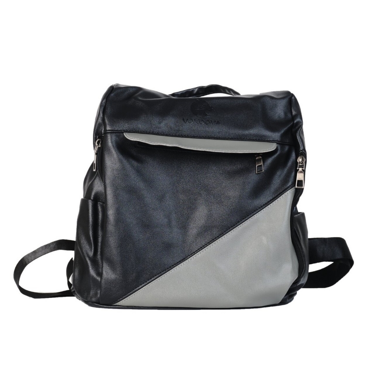 Foto 2 pulgar | Mochila Antirrobo Negra De Piel Sintética Gris Para Mujer - Venta Internacional.