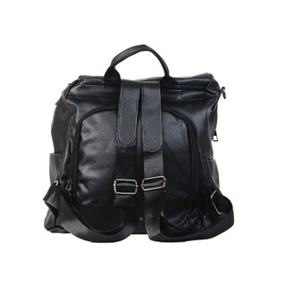 Foto 6 | Mochila Antirrobo Negra De Piel Sintética Gris Para Mujer - Venta Internacional.