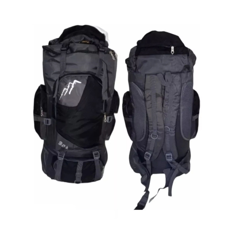 Foto 4 pulgar | Mochila De Viaje Impermeable De Poliéster Para Acampar De 90 Litros, Color Negro - Venta Internacional.