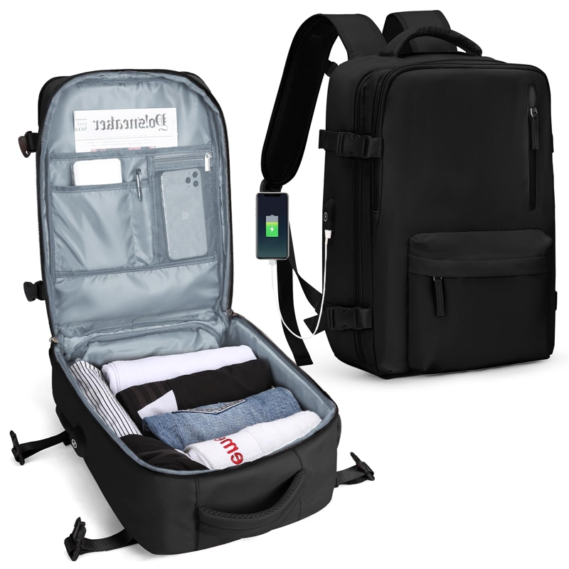 Foto 7 pulgar | Mochila De Viaje Impermeable Antirrobo Con Puerto Usb - Venta Internacional.