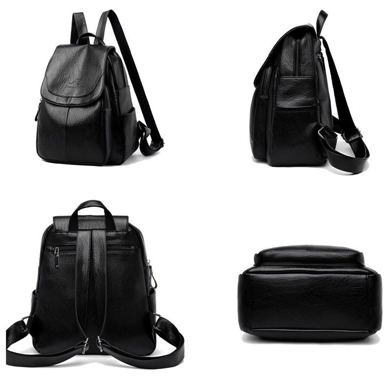 Foto 4 | Mochila De Piel Sintética De Tamaño Mediano, Hermosa Y Funcional - Venta Internacional.