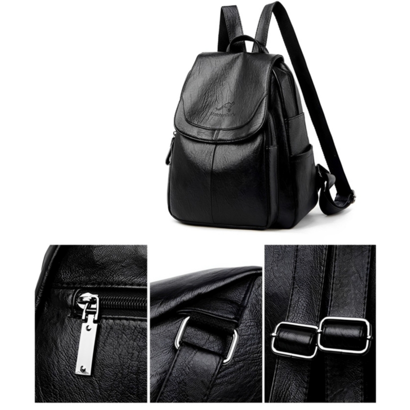 Foto 6 pulgar | Mochila De Piel Sintética De Tamaño Mediano, Hermosa Y Funcional - Venta Internacional.