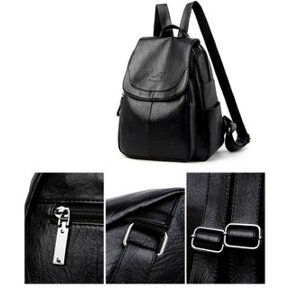 Foto 5 | Mochila De Piel Sintética De Tamaño Mediano, Hermosa Y Funcional - Venta Internacional.