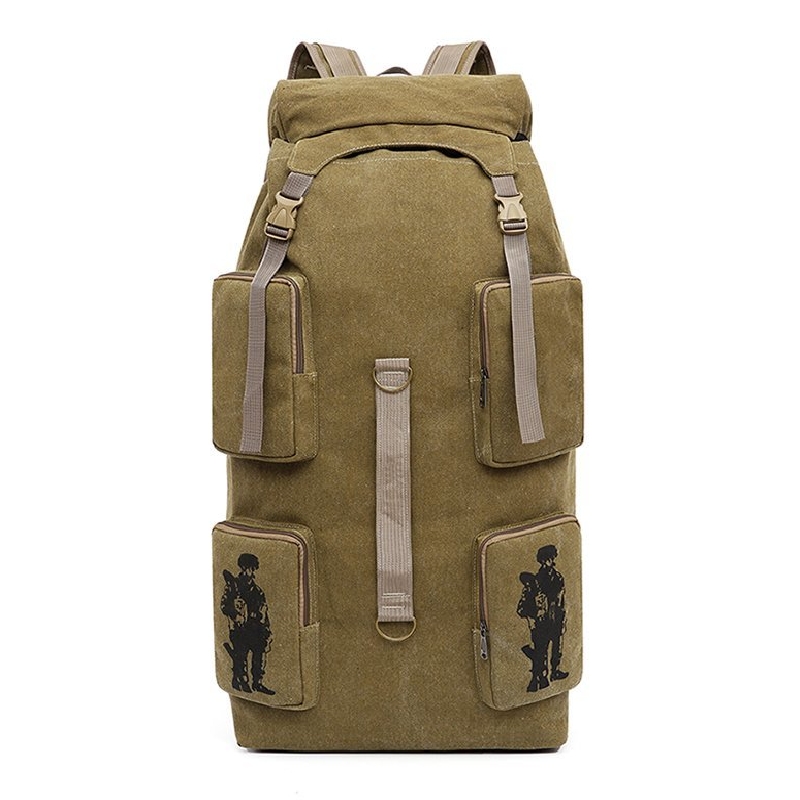Mochila Tactica Large Canvas 80l Para Senderismo Al Aire Libre - M23 - Venta Internacional.