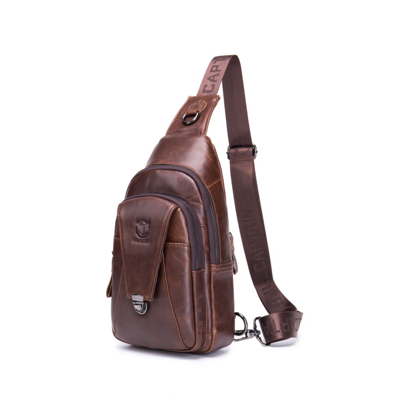 Foto 1 | Bolso De Mano Vintage De Cuero Con Forma De Bandolera Bullcaptain Xb110 - Venta Internacional.