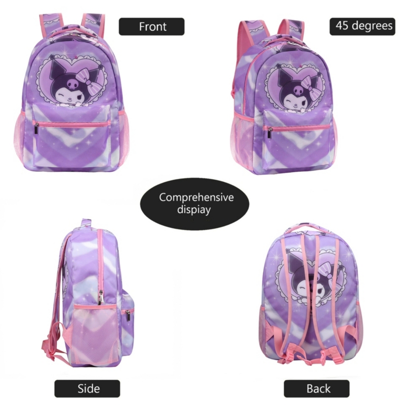 Foto 5 | Set De Mochila Y Lonchera Kuromi Para Niños, Estilo Anime - Venta Internacional.