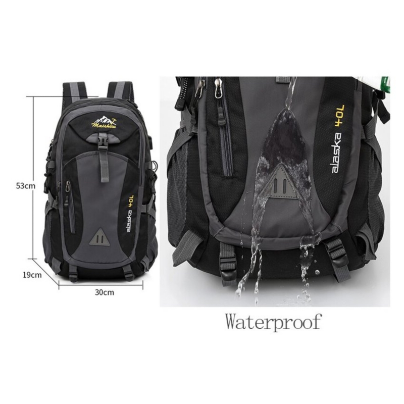 Foto 6 pulgar | Mochila Suutoop 002 Impermeable 40l Con Puerto Usb - Negra - Venta Internacional.