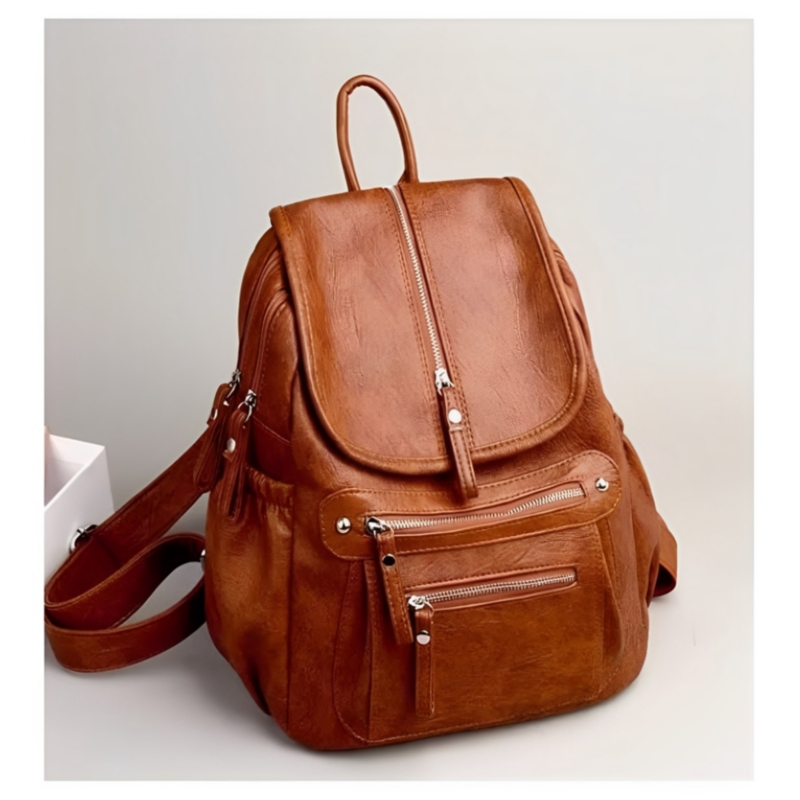 Foto 4 pulgar | Mochila De Piel Sintética De Gran Tamaño, Hermosa Y Elegante - Venta Internacional.