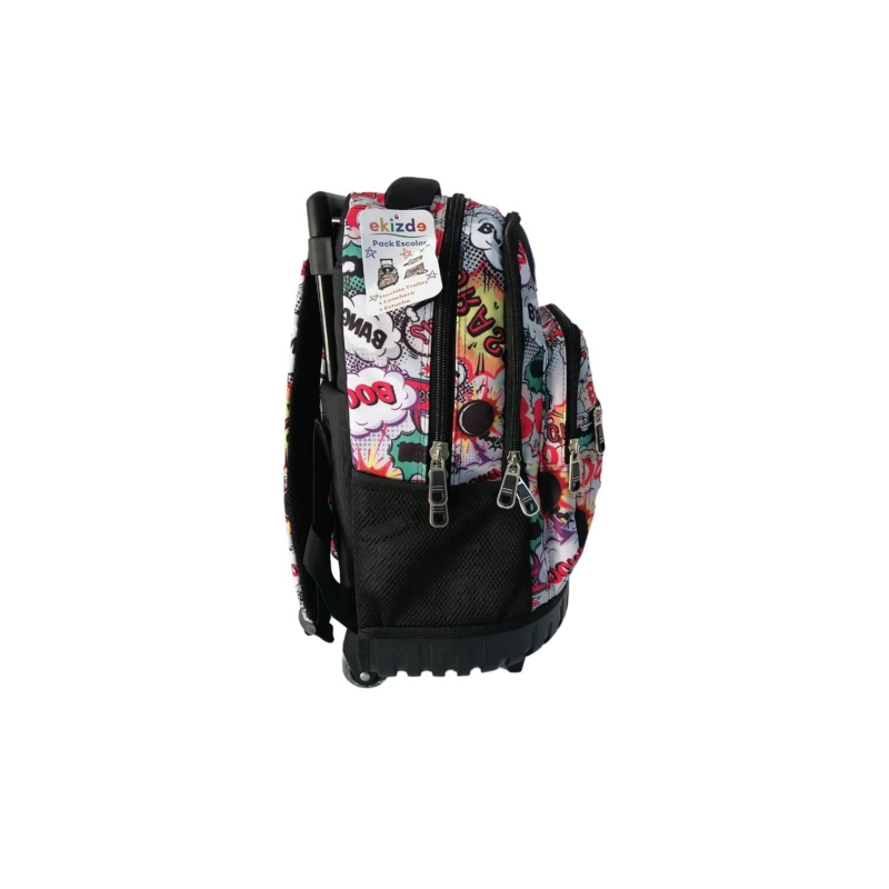 Foto 5 pulgar | Mochila Escolar Con Ruedas Longer Ekizde Comic Case - Venta Internacional.
