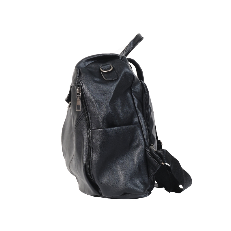 Foto 5 pulgar | Mochila Antirrobo De Piel Sintética Negra Para Mujer - Venta Internacional.