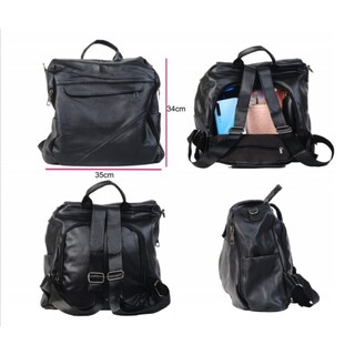 Foto 5 | Mochila Antirrobo De Piel Sintética Negra Para Mujer - Venta Internacional.