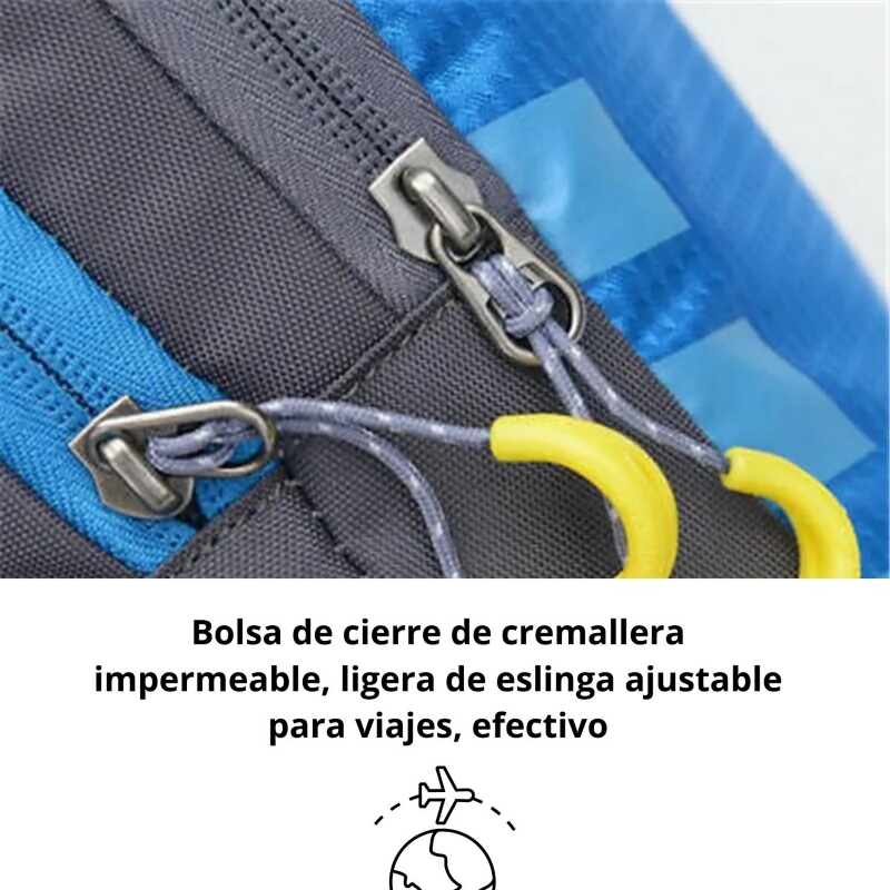 Foto 6 pulgar | Mochila Cross Bandolier Banana Waterproof Sport Gris - Venta Internacional.