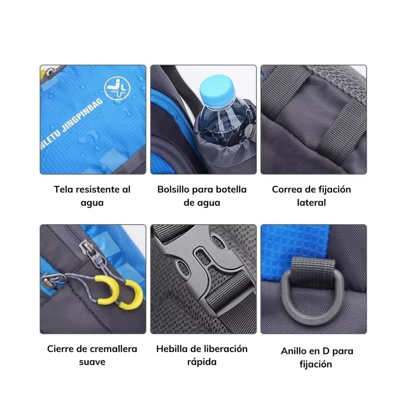 Foto 7 pulgar | Mochila Cross Bandolier Banana Waterproof Sport Gris - Venta Internacional.