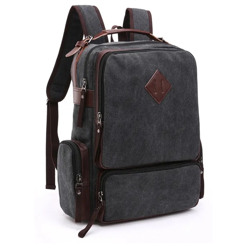 Foto 2 pulgar | Mochila Illinois Canvas De Gran Capacidad Para Portátil De 15 Pulgadas - Venta Internacional.