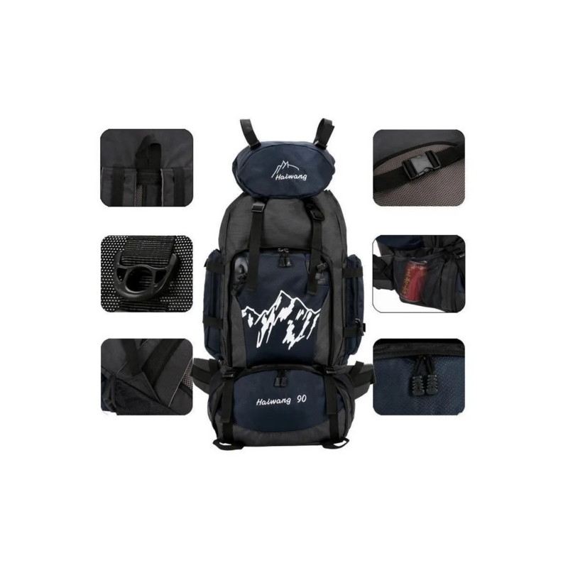 Foto 3 pulgar | Mochila De Camping Unisex Resistente Al Agua De 90 Litros - Venta Internacional.