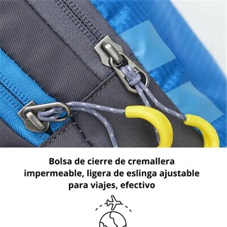 Foto 4 | Mochila Banano Cross Bandolier Impermeable Azul - Venta Internacional.