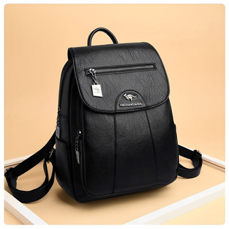 Foto 3 pulgar | Mochila De Piel Sintética De Hermoso Diseño, Tamaño Mediano - Venta Internacional.