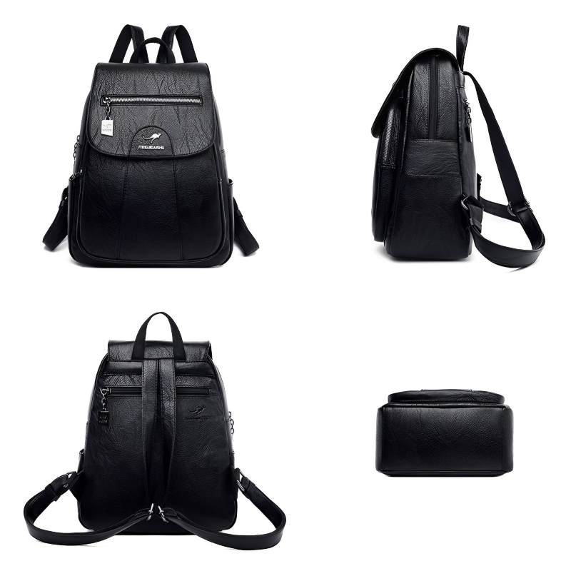 Foto 5 pulgar | Mochila De Piel Sintética De Hermoso Diseño, Tamaño Mediano - Venta Internacional.