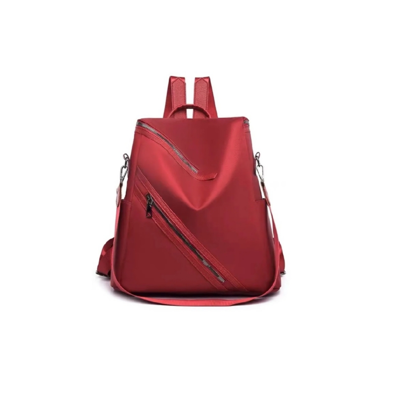 Mochila Genérica De Nailon Antirrobo Impermeable Para Mujer, Color Rojo - Venta Internacional.