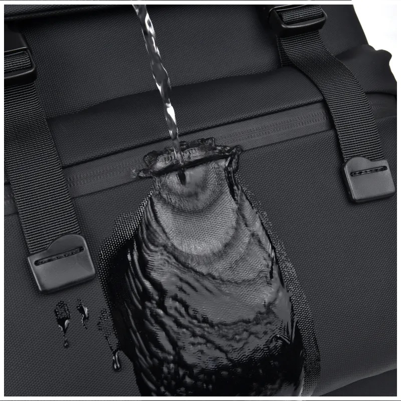 Foto 7 pulgar | Mochila Negra Impermeable Con Carga Usb - Venta Internacional