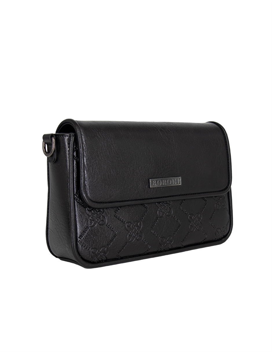 Foto 4 pulgar | Bandolera Crossbody Damier Boroni Negro Con Correa Ajustable.