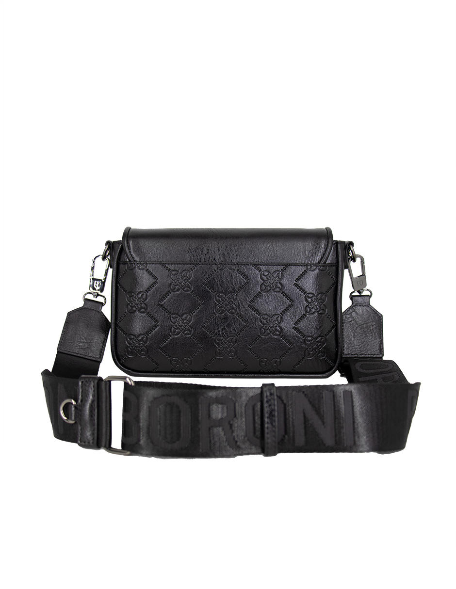 Foto 5 pulgar | Bandolera Crossbody Damier Boroni Negro Con Correa Ajustable.