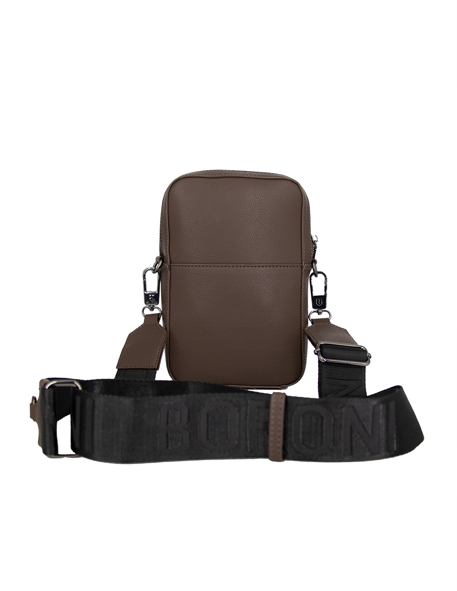 Foto 5 pulgar | Bandolera Crossbody Boroni Café Con Correa Ajustable.