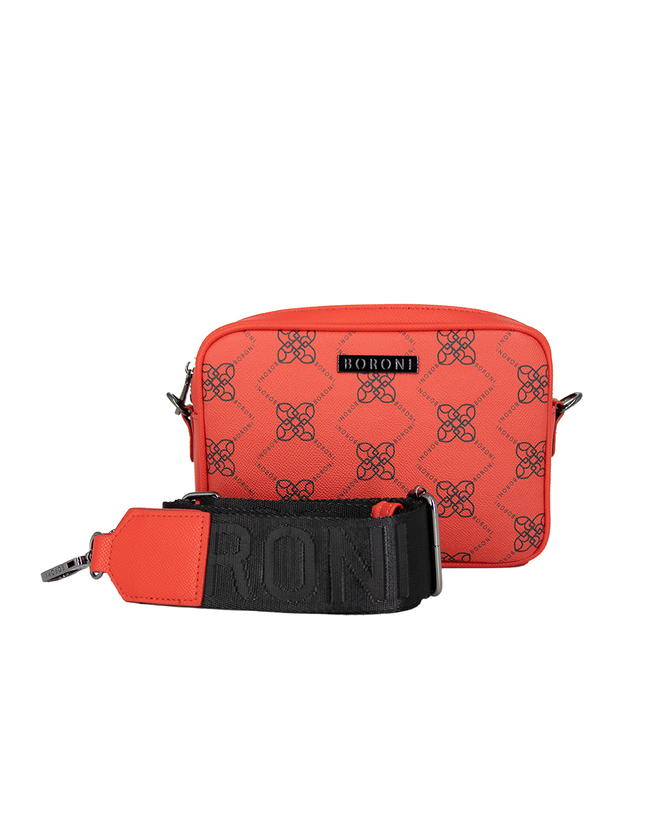 Bandolera Crossbody Boroni Rojo Con Correa Ajustable.