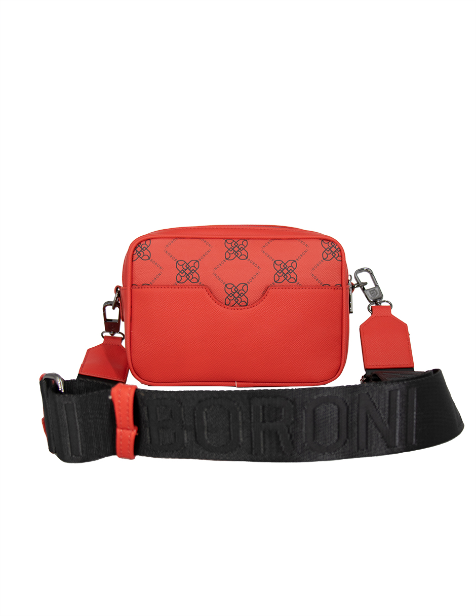 Foto 6 pulgar | Bandolera Crossbody Boroni Rojo Con Correa Ajustable.