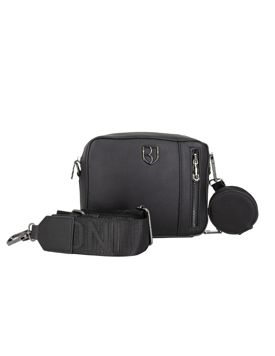 Foto 2 pulgar | Bandolera Crossbody Boroni Negro Con Correa Ajustable.