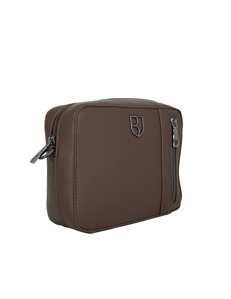 Foto 4 pulgar | Bandolera Crossbody Boroni Café Con Correa Ajustable.