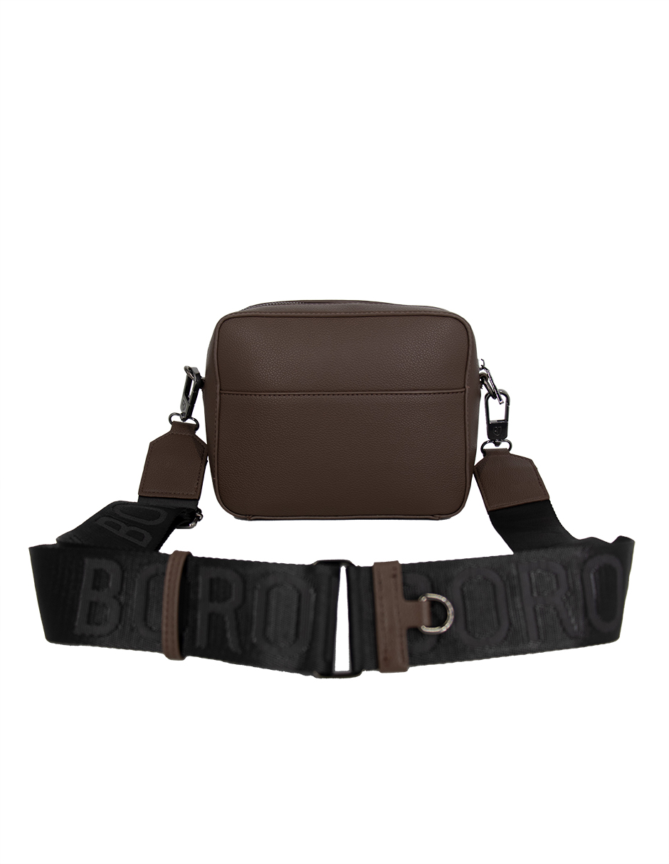 Foto 5 pulgar | Bandolera Crossbody Boroni Café Con Correa Ajustable.