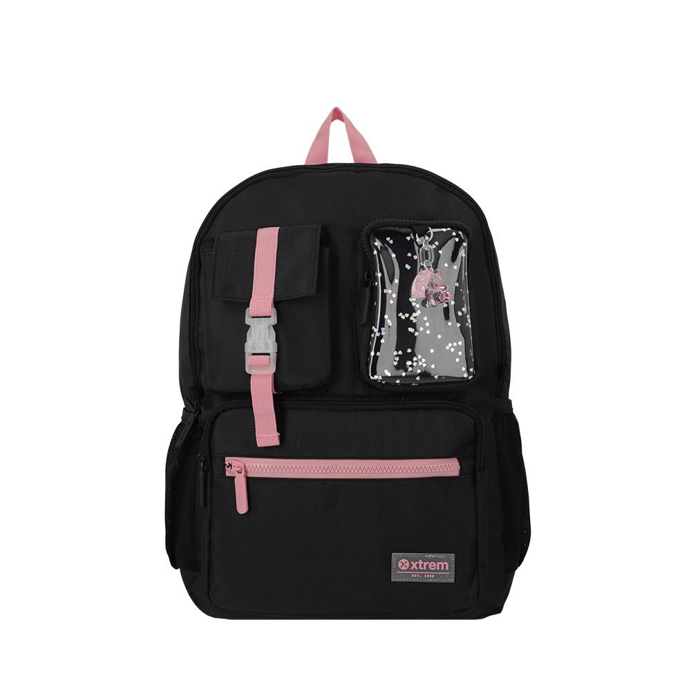 Foto 2 pulgar | Mochila Xtrem Cleveland 4xt Black/pink Negro