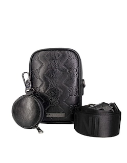 Foto 1 | Bandolera Crossbody Boroni Damier Negro con Correa Ajustable