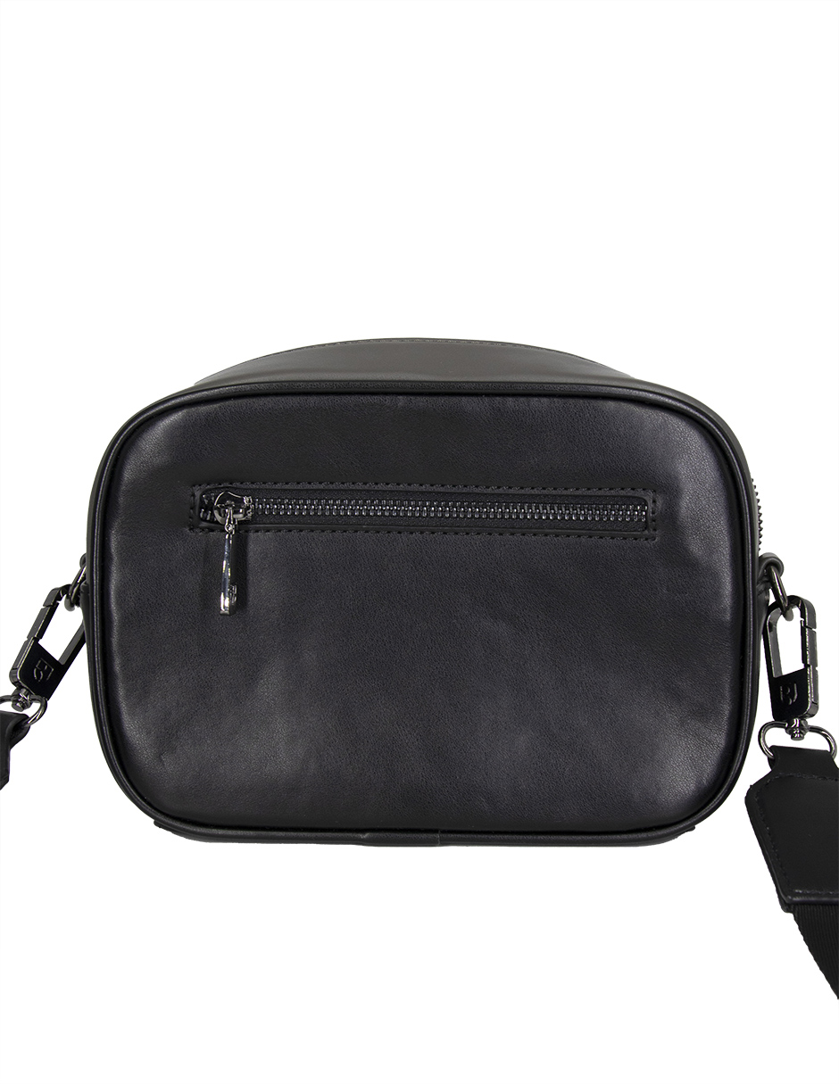 Foto 6 pulgar | Bandolera Crossbody Boroni Negro/gris  Con Correa Ajustable