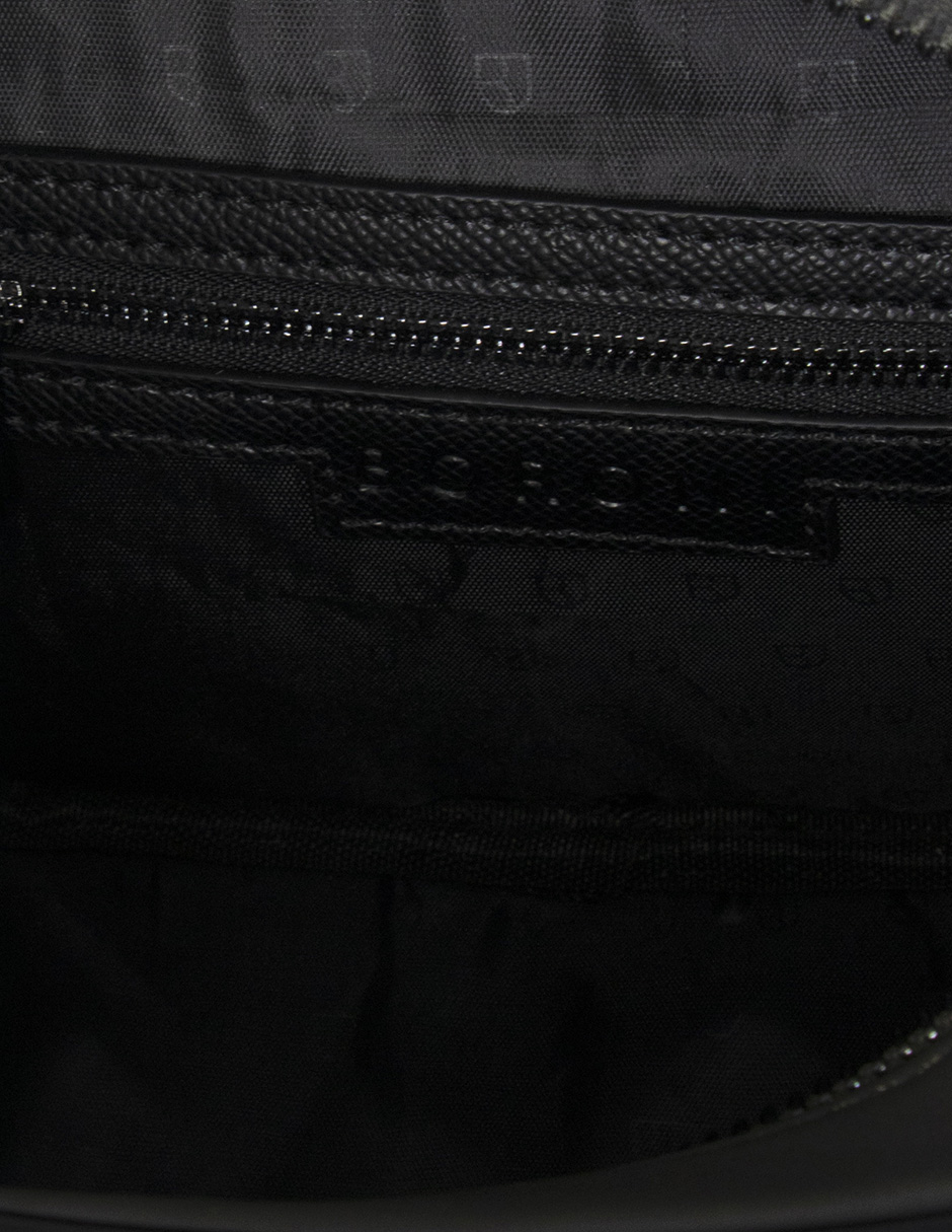 Foto 8 pulgar | Bandolera Crossbody Boroni Negro/gris  Con Correa Ajustable