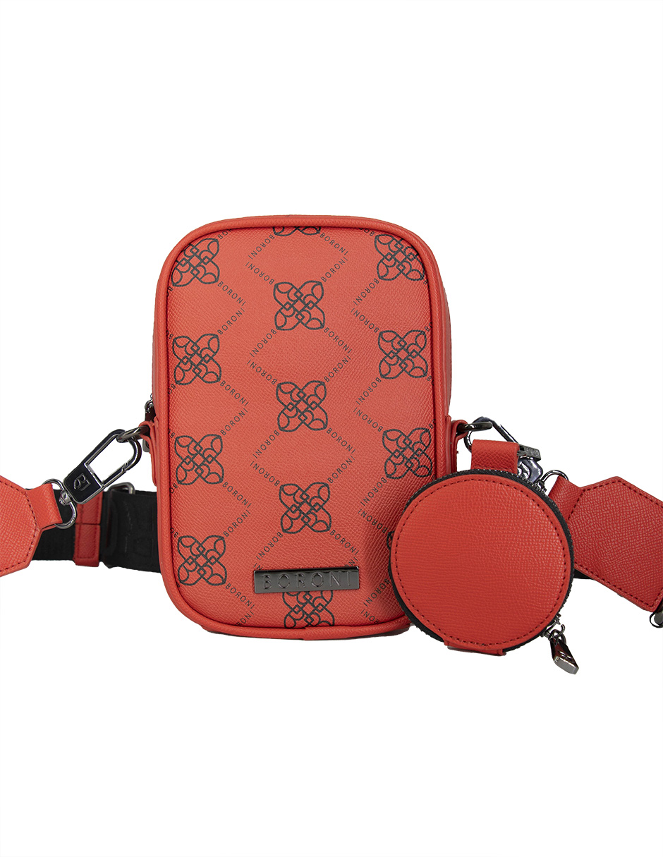 Foto 2 pulgar | Bandolera Crossbody Damier Boroni Rojo Con Correa Ajustable.