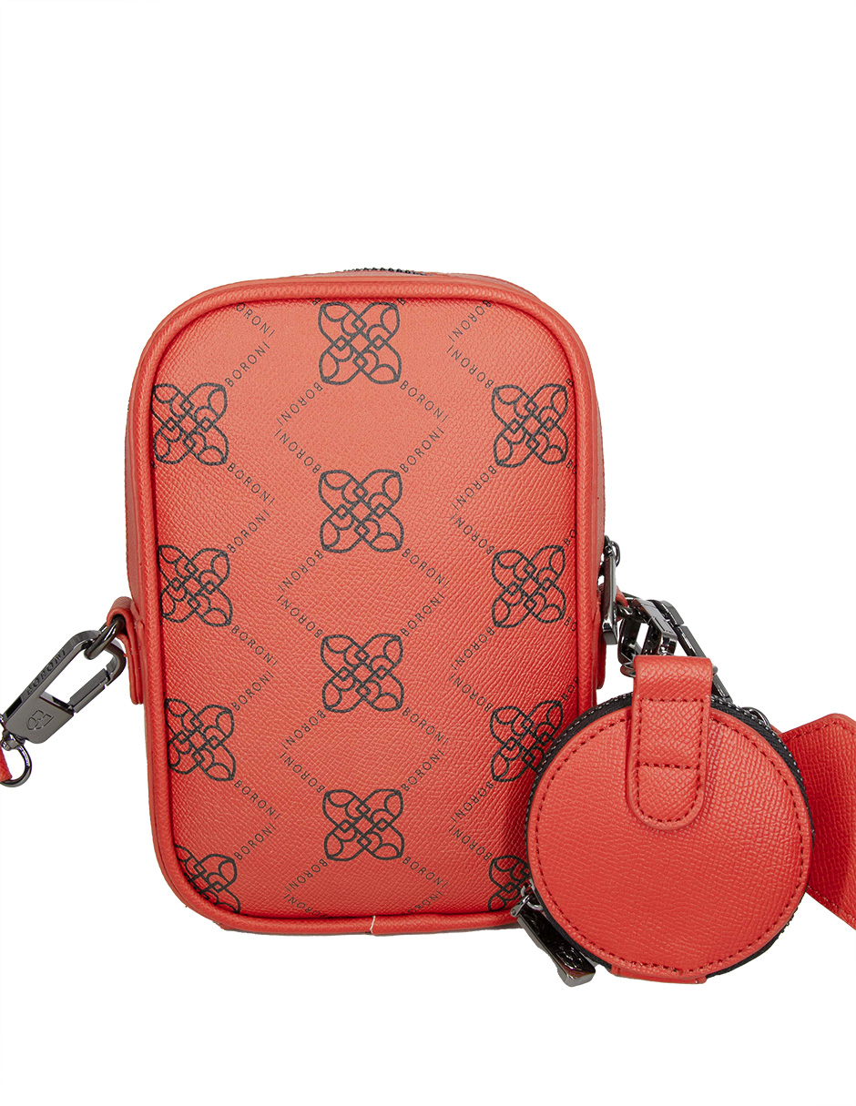 Foto 7 pulgar | Bandolera Crossbody Damier Boroni Rojo Con Correa Ajustable.