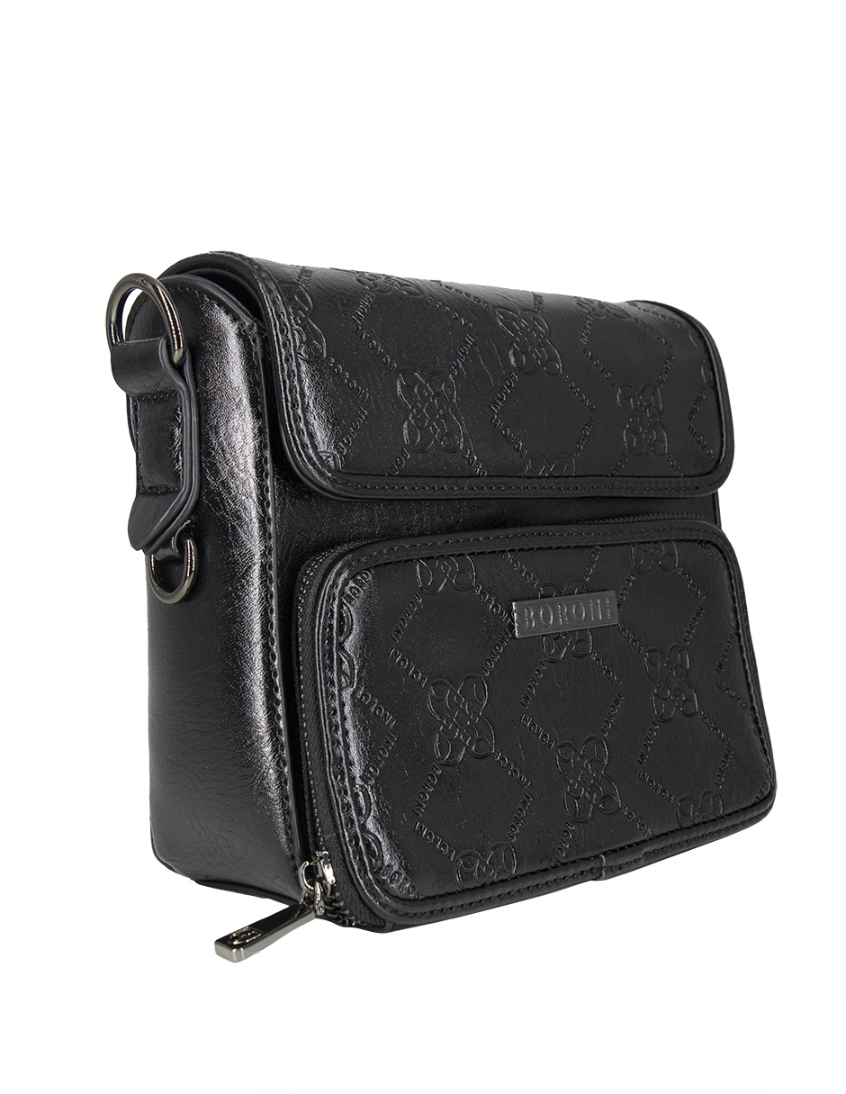 Foto 4 pulgar | Bandolera Crossbody Damier Boroni Negro Con Correa Ajustable.