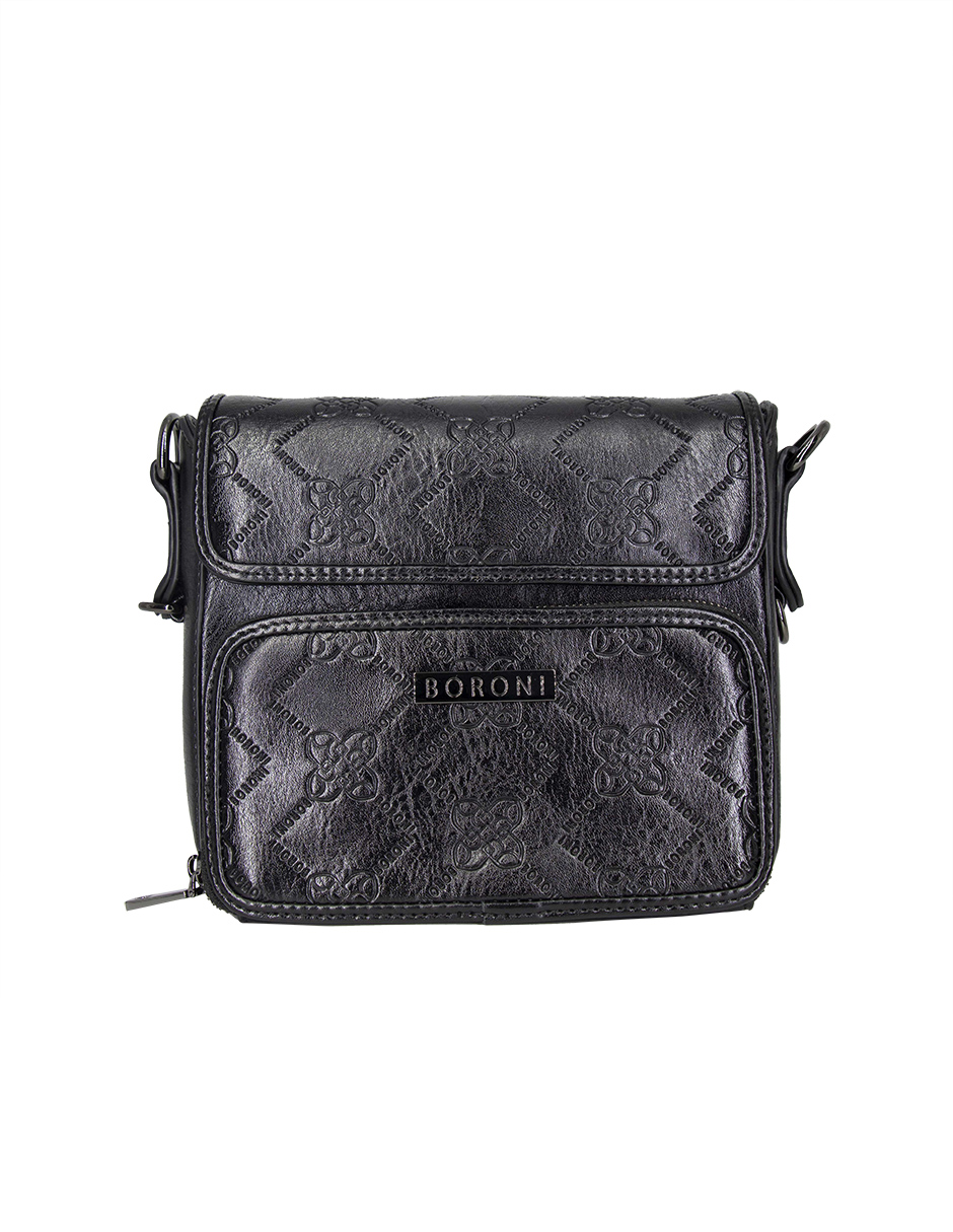 Foto 5 pulgar | Bandolera Crossbody Damier Boroni Negro Con Correa Ajustable.