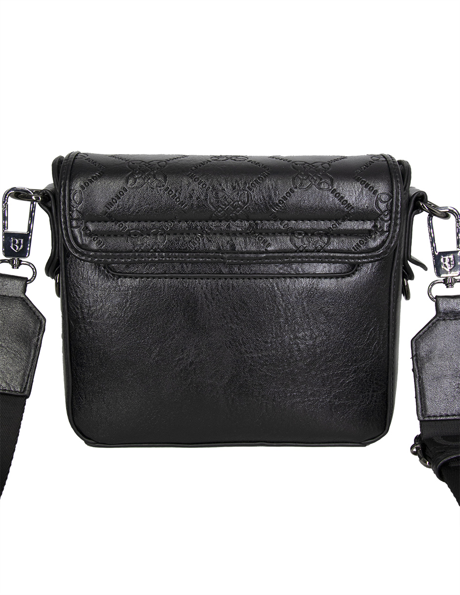 Foto 6 pulgar | Bandolera Crossbody Damier Boroni Negro Con Correa Ajustable.