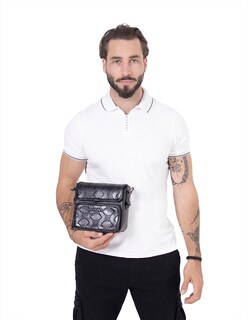 Foto 6 | Bandolera Crossbody Damier Boroni Negro Con Correa Ajustable.